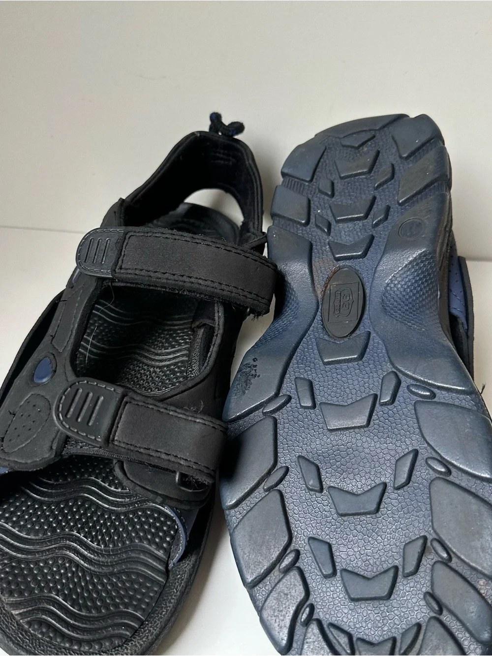 Route 66 Boys Black Blue Athletic Outdoor Sandals Water Shoes Size 11